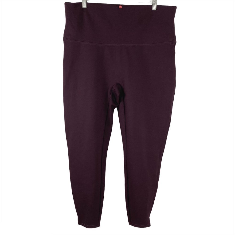 Spanx Ponte Ankle Leggings Brandy Wine Size 2X